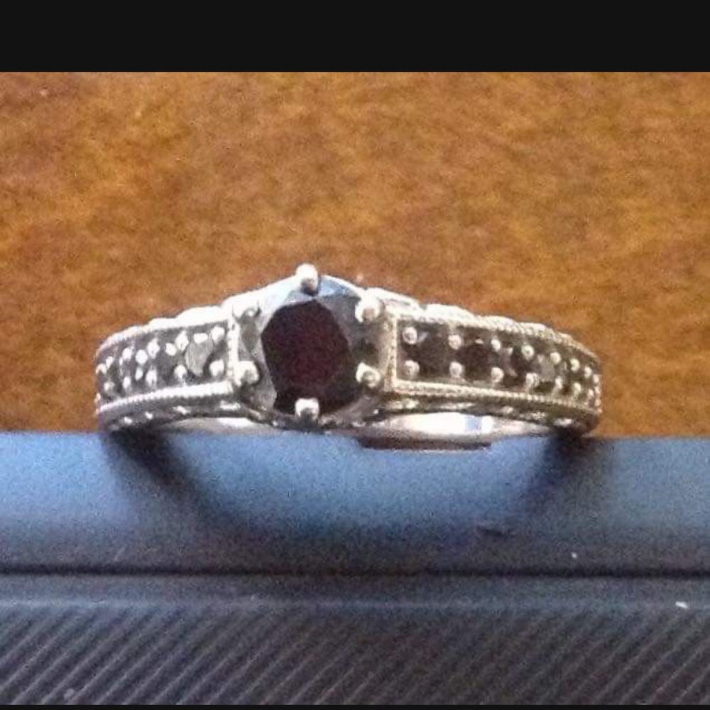 Size 8 Black Diamond Ring